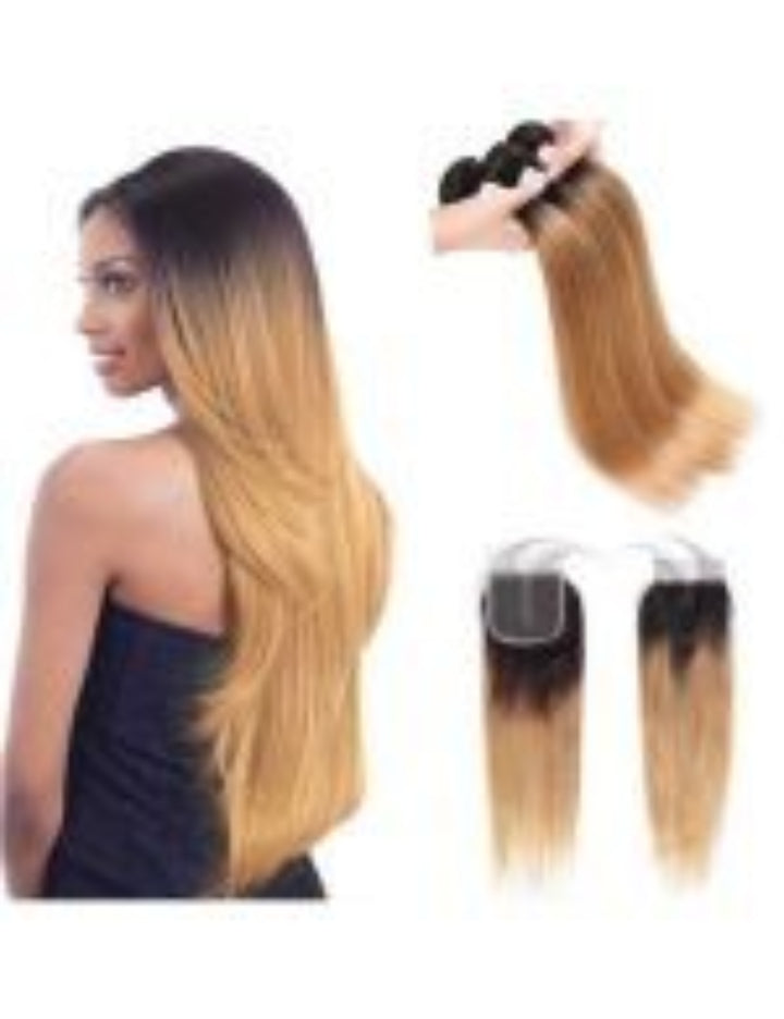 ππΎββοΈ 1B/27 Ombre Straight Hair Extension β Silky, Seamless & Stylish | 100% Human Hair