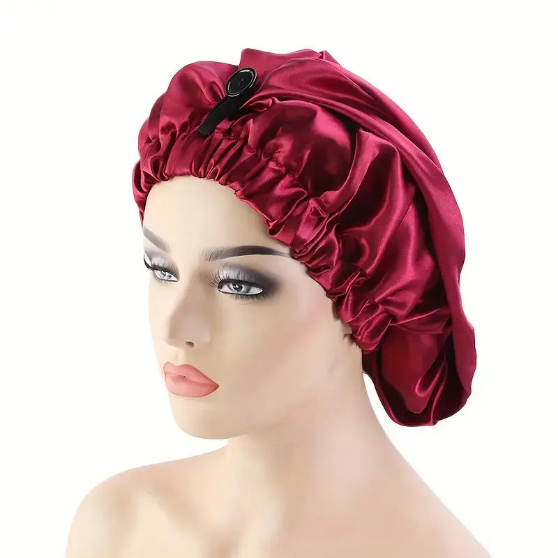 π€ Bonnet Cap β Snug Fit for All Hair Types | Nighttime Hair Protection