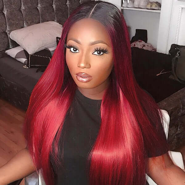 1B/99J 5*5 Closure Wig