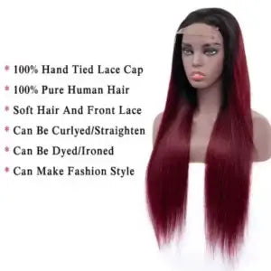 1B/99J 5*5 Closure Wig