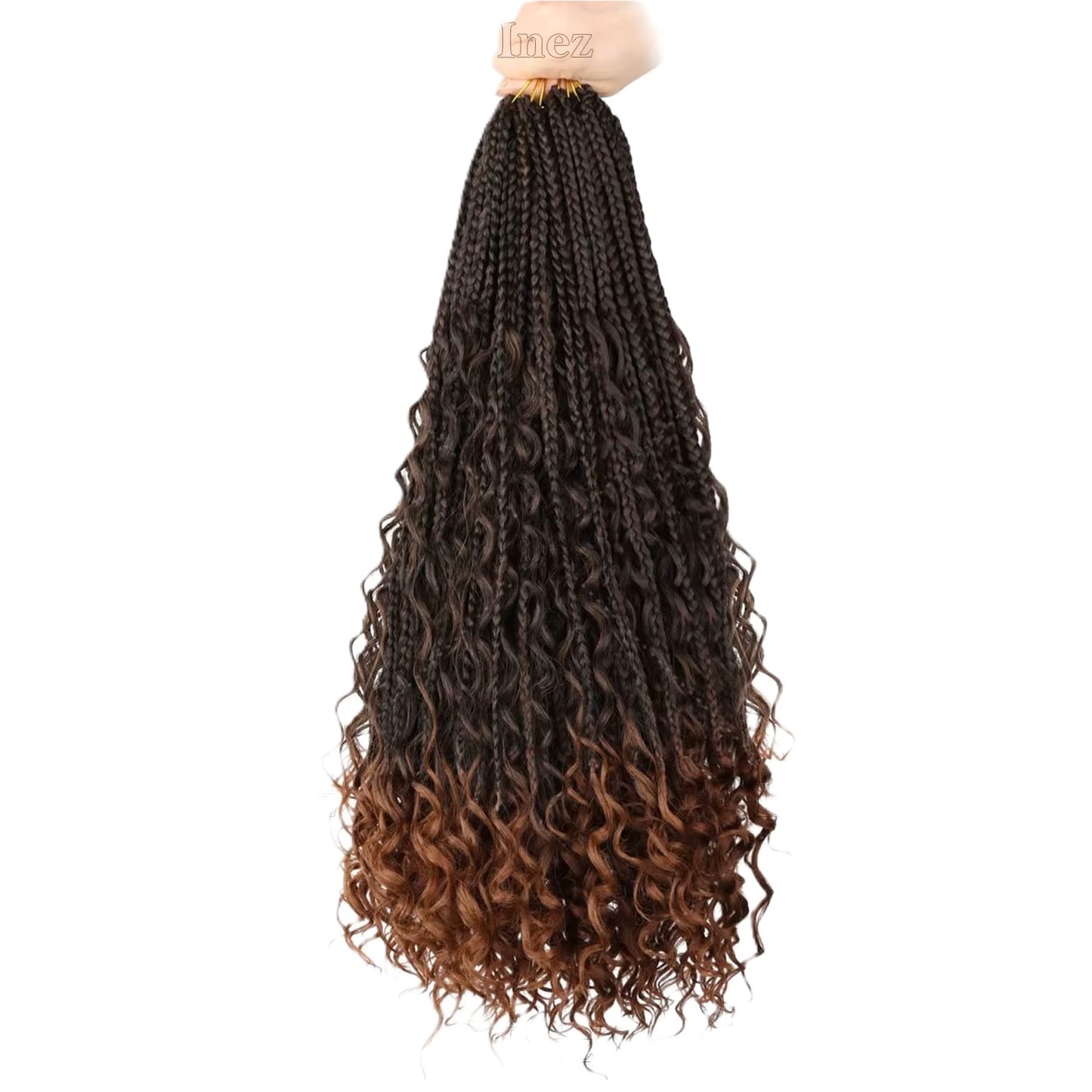 Box Braid Bohemian Crochet Hair – Pre-Looped Braids with Curly Ends