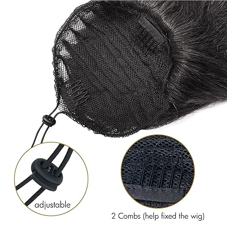 10" Drawstring Afro Kinky Ponytail - Natural Volume, Instant Style