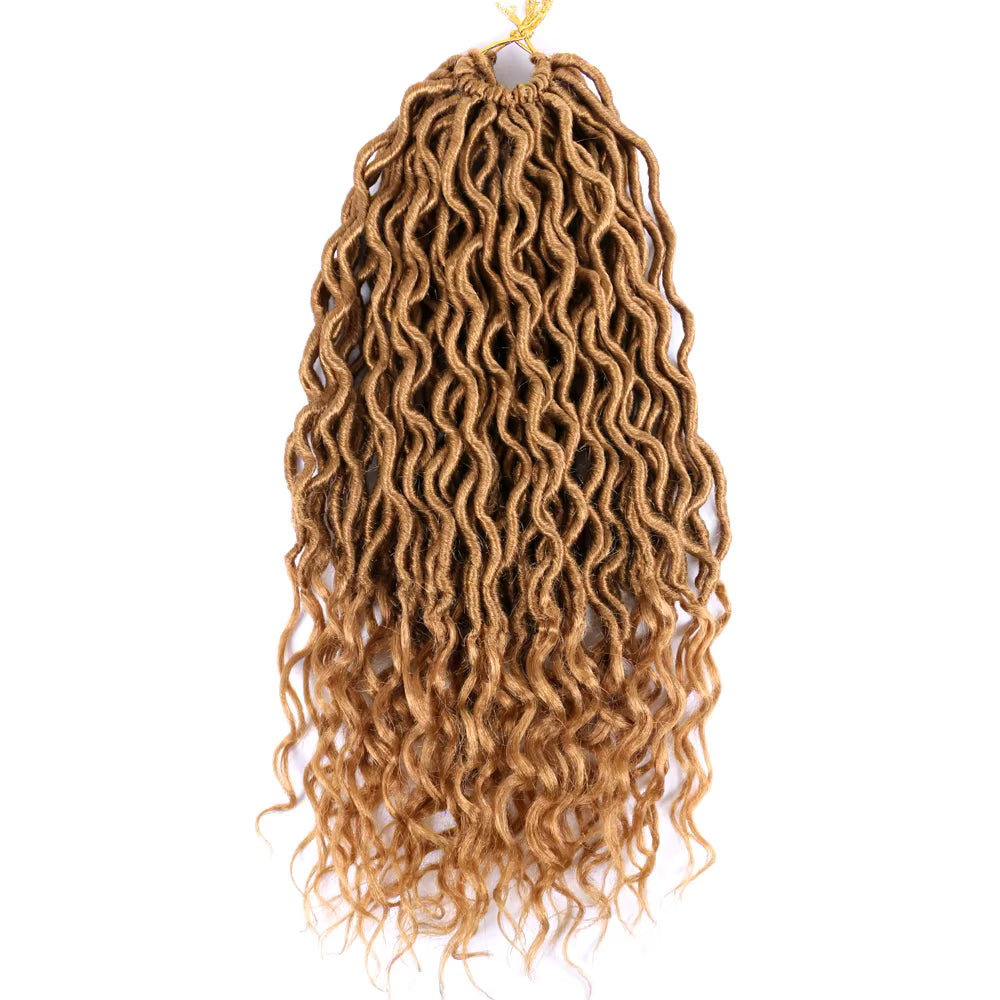Faux Locs Curly Ends 18 Inch – Natural Synthetic Crochet Hair