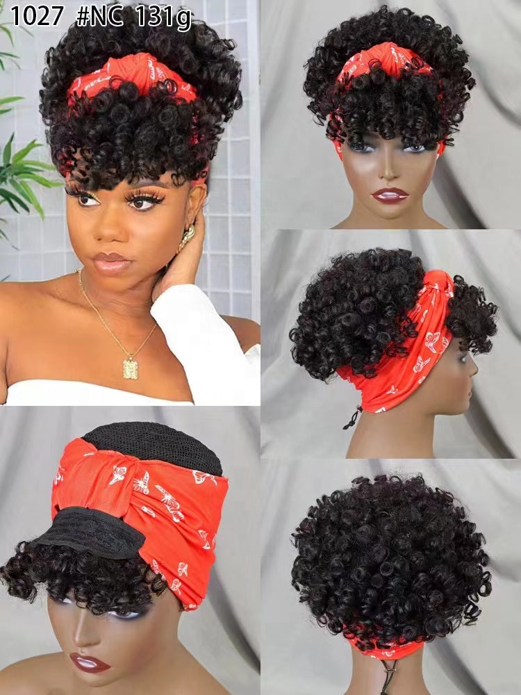 Afro Kinky Headband Wig Cap – Synthetic | Natural Look & Easy Wear