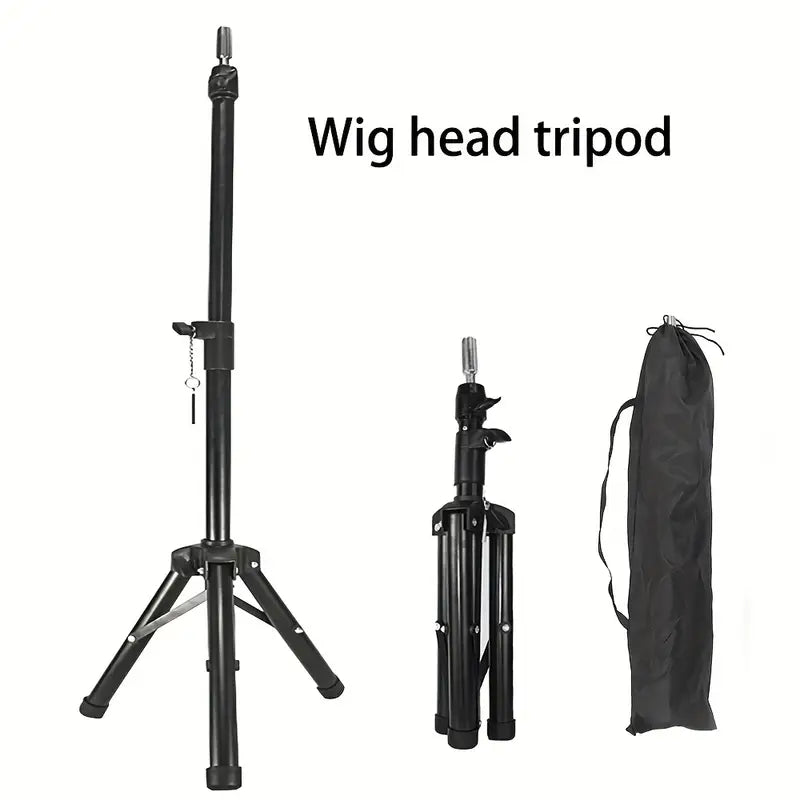 Heavy Wig Stand Tripod – Adjustable, Stable & Foldable (84×26×64cm)