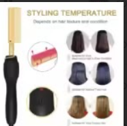 Ceramic Hot Comb – Electric Hair Straightening Comb for Smooth, Silky Styles
