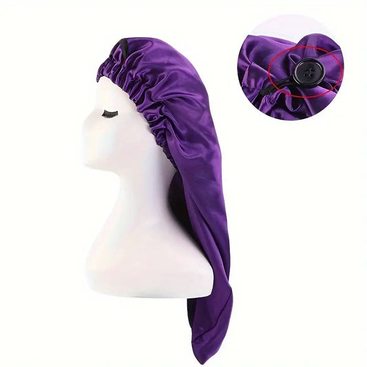 💤 Bonnet Cap – Snug Fit for All Hair Types | Nighttime Hair Protection