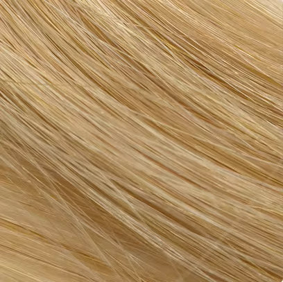 Close-up of blonde hair strands