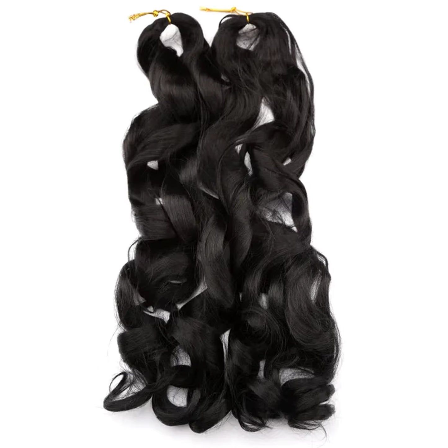French Curly Braiding Hair – 24" Synthetic Extensions | Soft, Natural Look