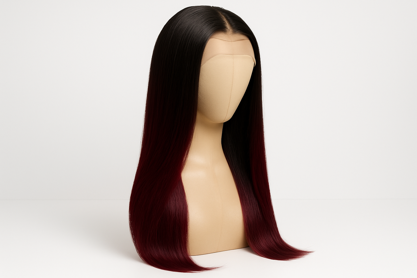 22inches 1B/99J Straight 5x5 Lace Closure Wig