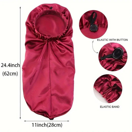 💤 Bonnet Cap – Snug Fit for All Hair Types | Nighttime Hair Protection