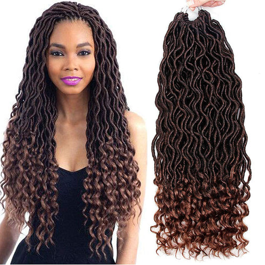 Faux Locs Curly Ends 18 Inch – Natural Synthetic Crochet Hair