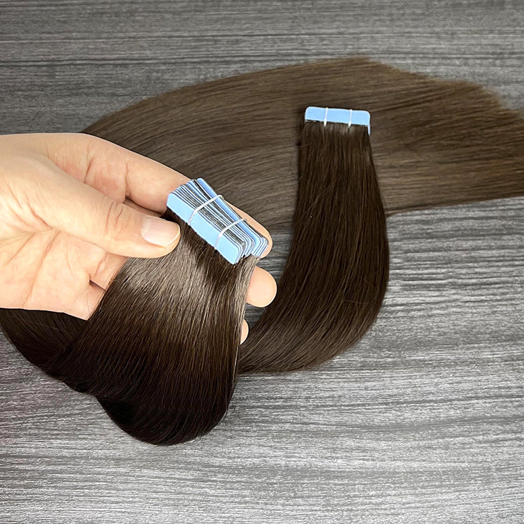 22" Invisible Tape-In Hair Extensions – Seamless, Reusable 100% Remy Human Hair