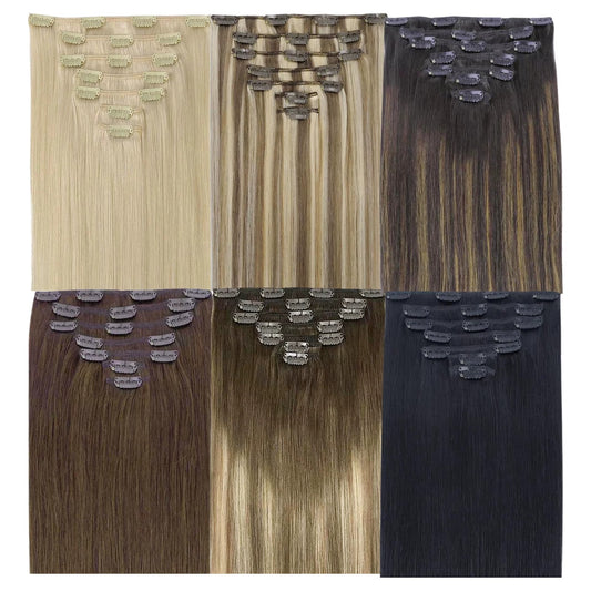 💇🏽‍♀️ 20" Clip-In Hair Extensions – 50g | 100% Human Hair for Instant Length & Volume