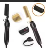 Ceramic Hot Comb for Lace Front Wigs - Dual Voltage, Fast Heating Straightener for Hair and Wigs