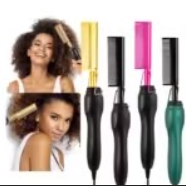 Ceramic Hot Comb for Lace Front Wigs - Dual Voltage, Fast Heating Straightener for Hair and Wigs