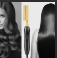 Ceramic Hot Comb for Lace Front Wigs - Dual Voltage, Fast Heating Straightener for Hair and Wigs