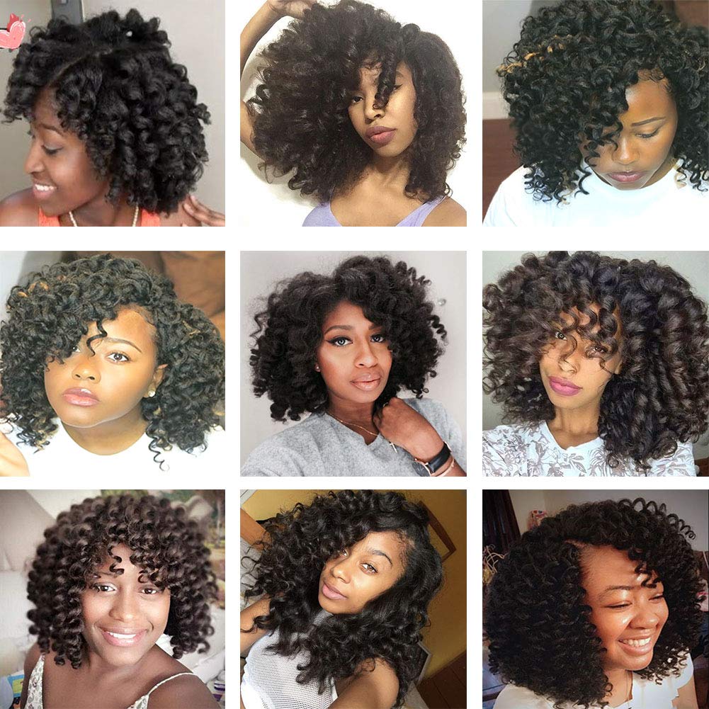 Wand Curl Crochet Hair 8 Inch – Soft Natural Synthetic Extensions