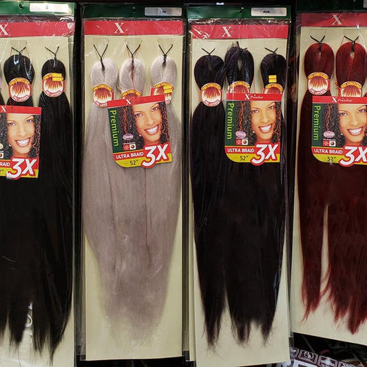 X-Pression 3X Pre-Stretched Ultra Braid – 52" Kanekalon Braiding Hair