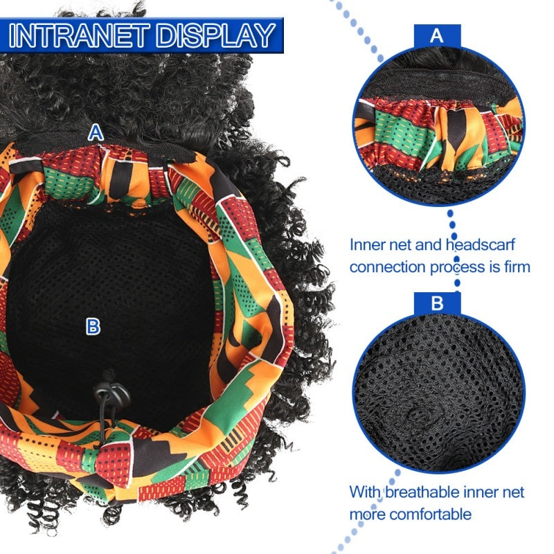 Afro Kinky Headband Wig Cap – Synthetic | Natural Look & Easy Wear