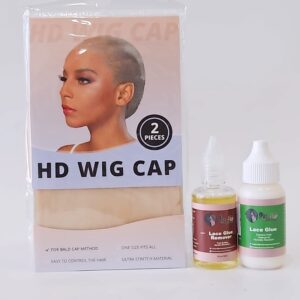 Wig Install Kit – Lace Glue + Remover + HD Wig Cap