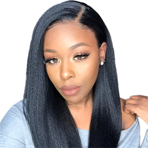 4x4 Yaki Straight Lace Closure Wig – Natural Sleek Look