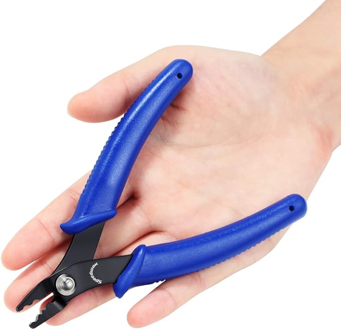 Blue Mini Hair Extension Crimping Pliers – Straight Head, Multi-Use Tool - Image 3