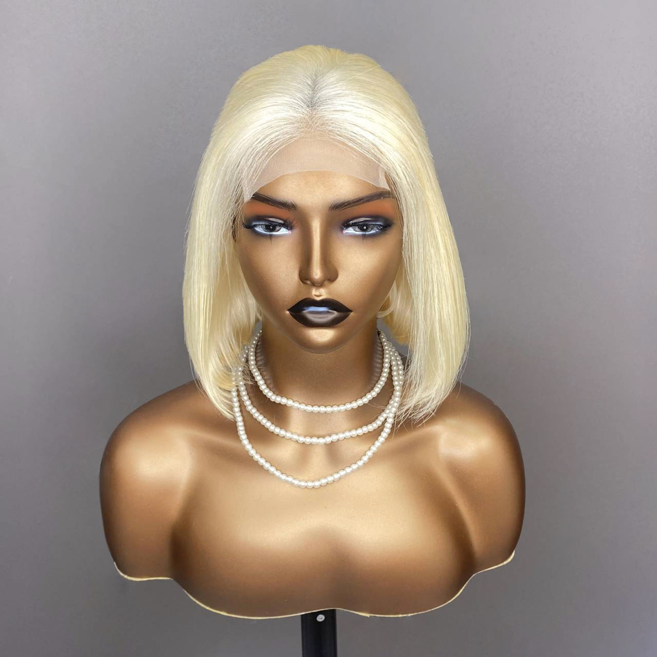 613 Blonde Bob Closure Wig - Front View