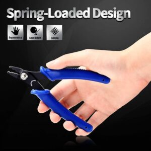 Blue Mini Hair Extension Crimping Pliers – Straight Head, Multi-Use Tool
