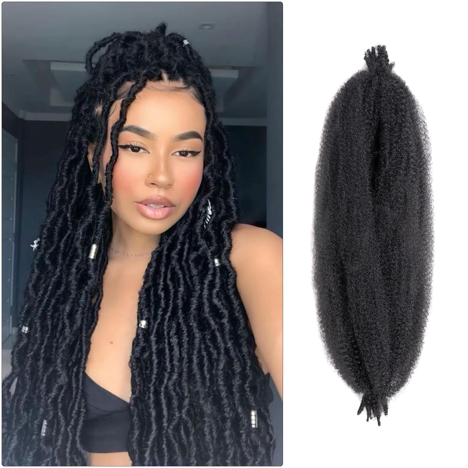 Afro Kinky Curly Hair – Soft, Lightweight Extensions for 4B/4C Texture