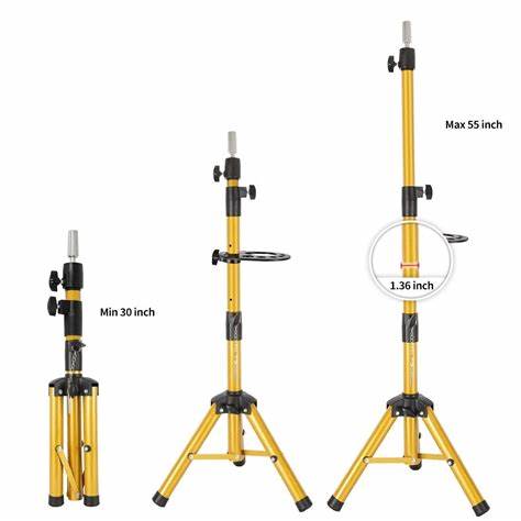 Adjustable Wig Stand Tripod – Professional Mannequin Head & Styling Tripod - Image 3