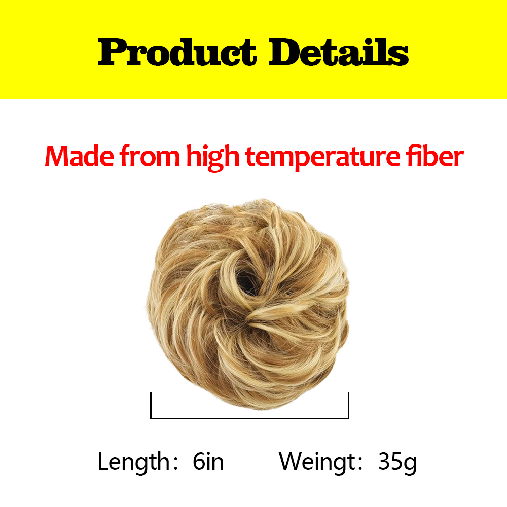 Curly Hair Bun Scrunchie - Image 3