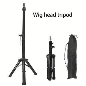 Heavy Wig Stand Tripod – Adjustable Mannequin Head Holder for Wig Styling (84×26×64cm)