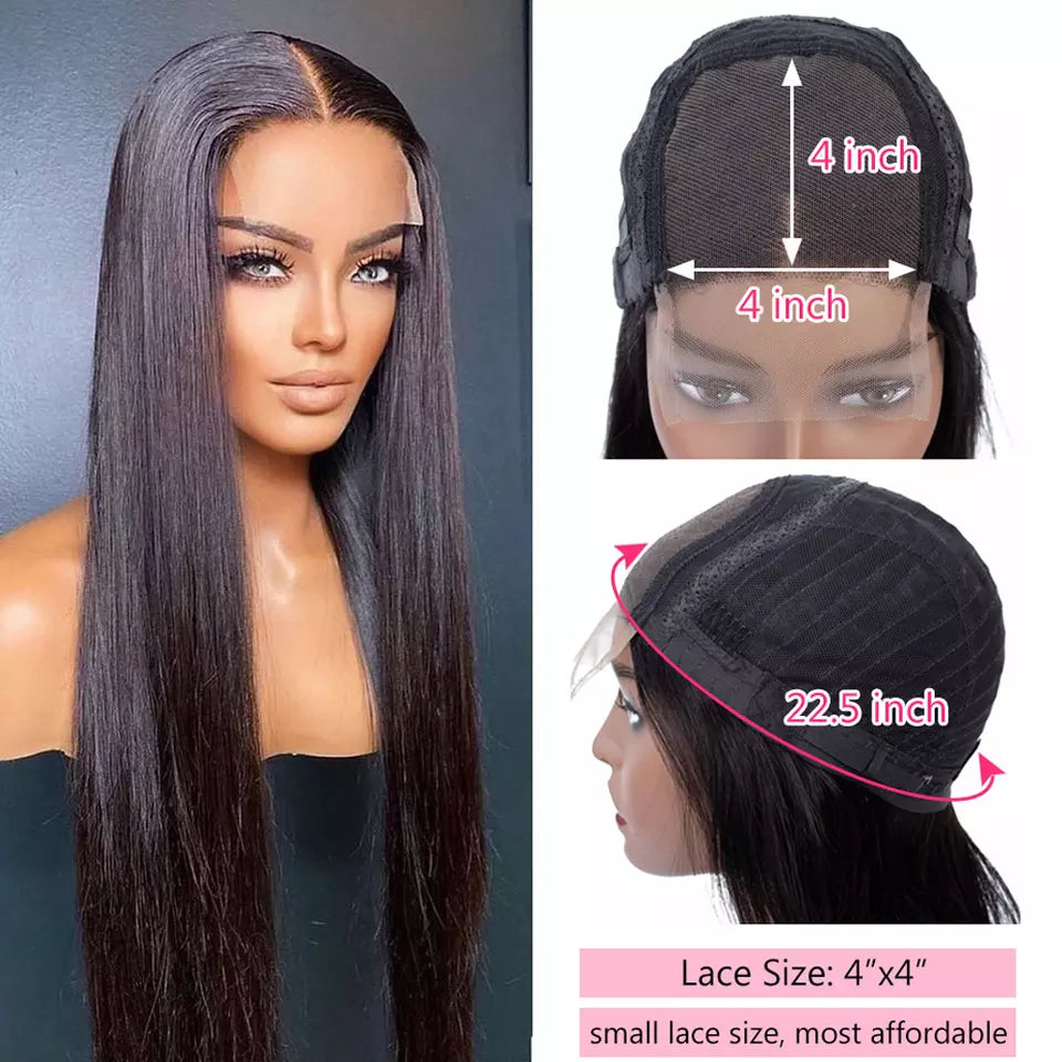 Straight 4×4 Closure Wig - Image 3