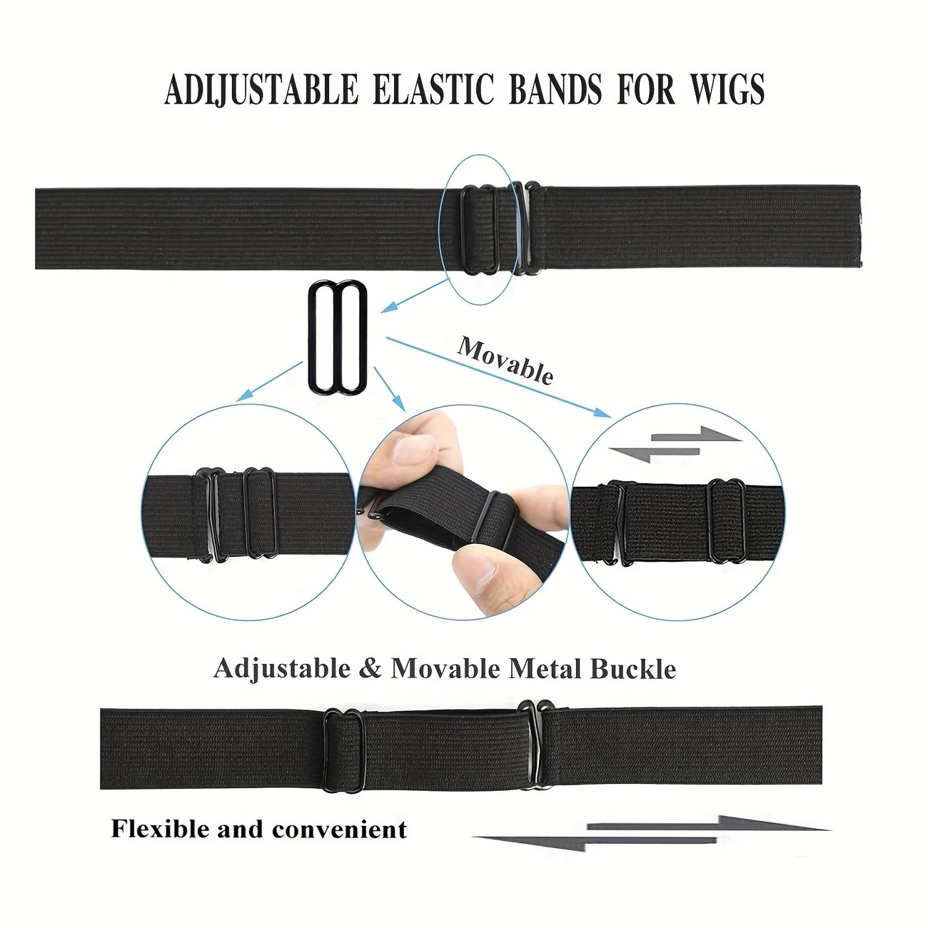 Adjustable Elastic Bands for Wigs – Secure, Comfortable & Durable Fit - Image 4