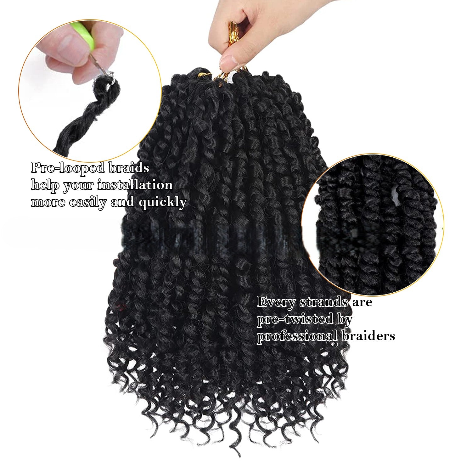 Pre-Twisted Passion Twist Hair – Soft, Lightweight Crochet Braids | Protective Style - Image 4