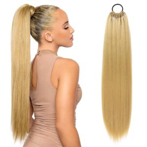 11 Strands Straight Rubber Band Ponytail – 24" 100g
