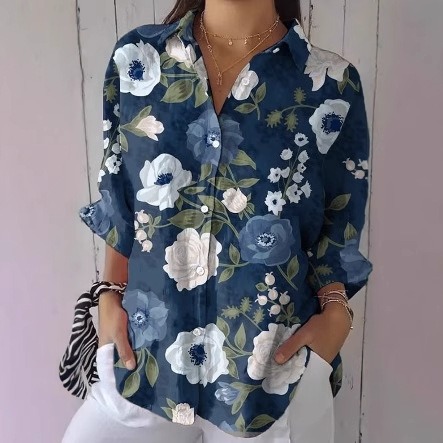 Women's Three-Quarter Sleeve Drop Shoulder Shirt - Image 2